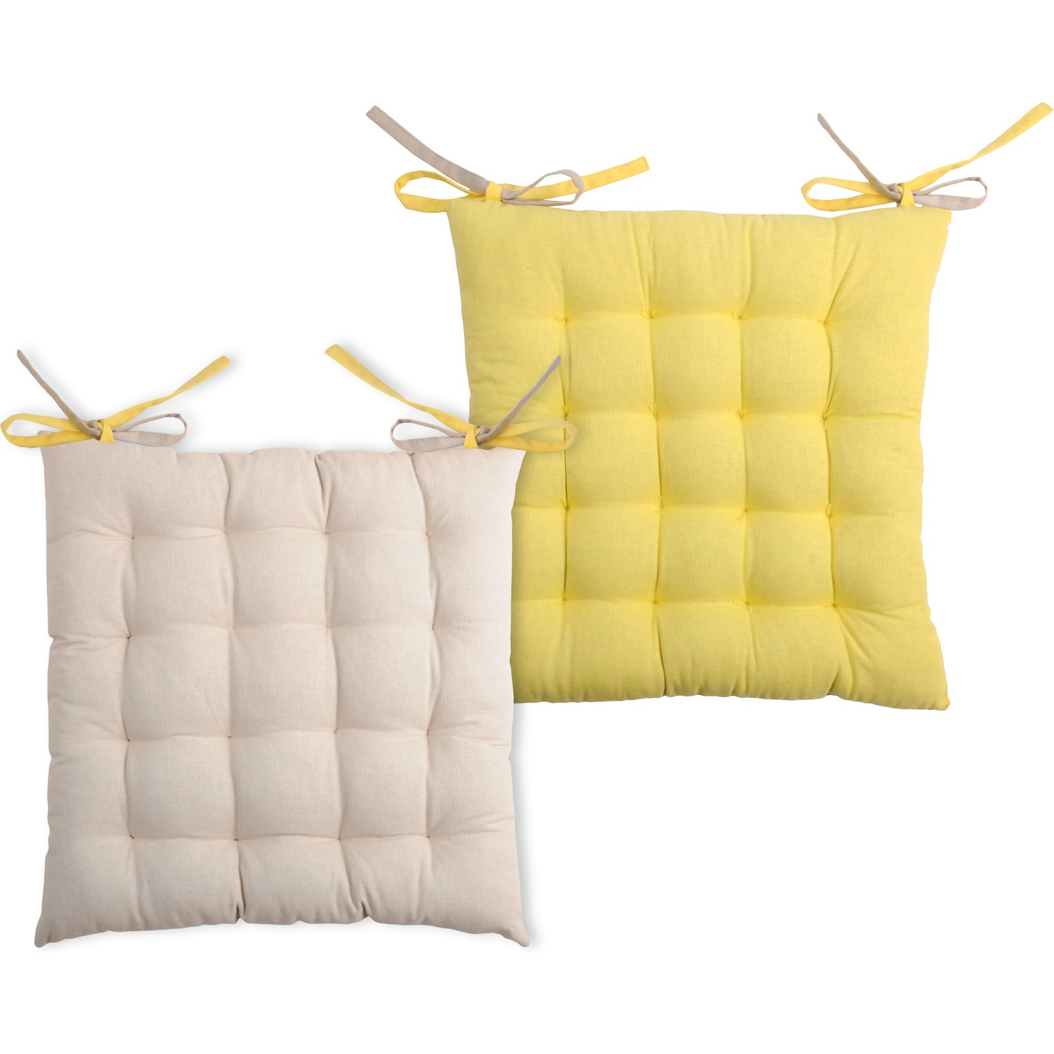 Galette de chaise bicolore reversible