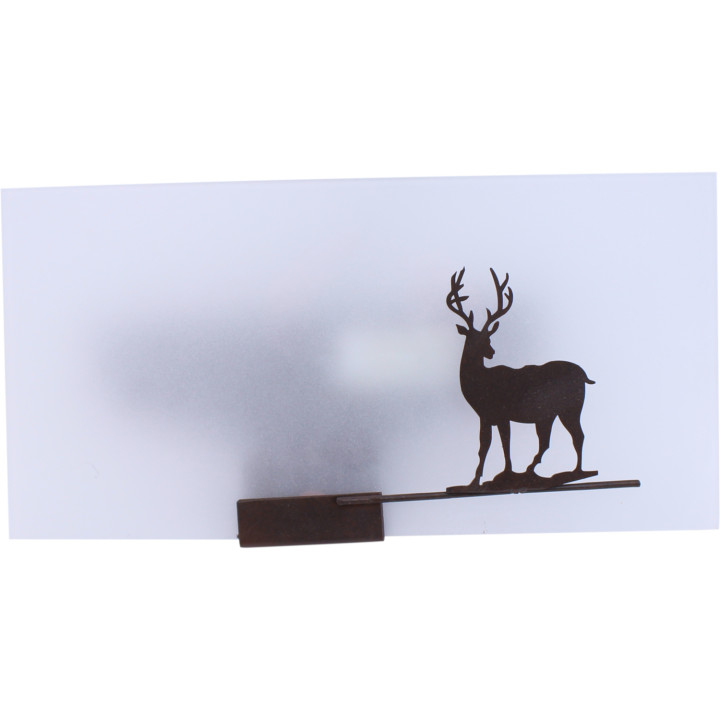 Upside rust wall light