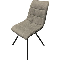 Sedia imbottita funky con gambe in metallo - T21 gris