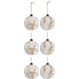 6 flat meadow baubles