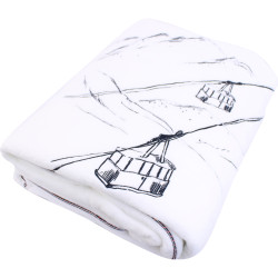 Embroidered fleece throw En piste - 150x150