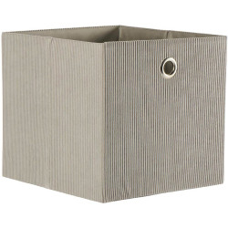 Foldable corduroy storage basket - Gris clair