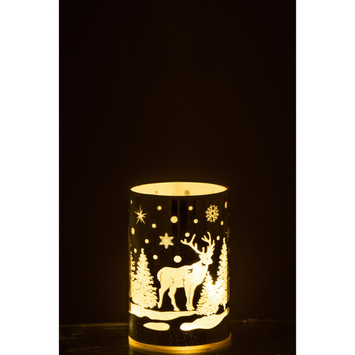 Deco led cylindre cerf