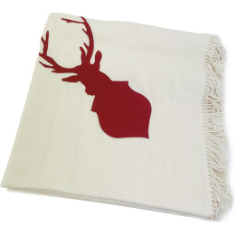 Plaid maribor ecru / rosso