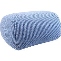 Pouf mezzaluna da esterno - Bleu/blanc