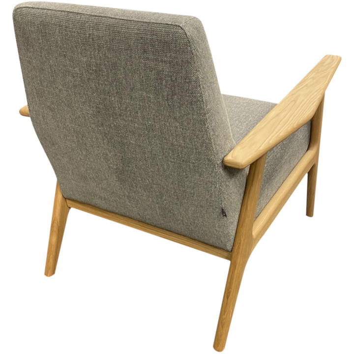 Poltrona con braccioli in rovere Jack