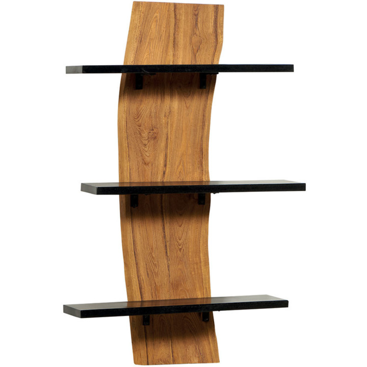 Mensola verticale teak 3 ripiani