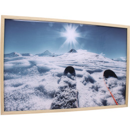 Skis in the snow plexiglass photo