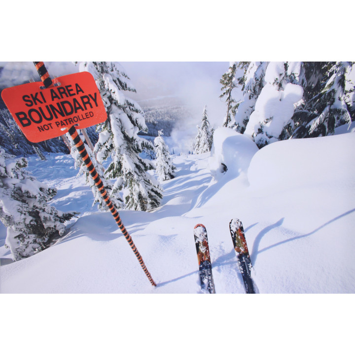 Ski area boundary dibond print