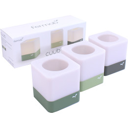 Set of 3 cuub candle holders