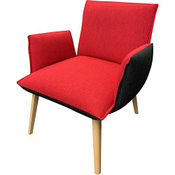 Poltrona soft con braccioli - Hip hop red / hip hop antrhacite