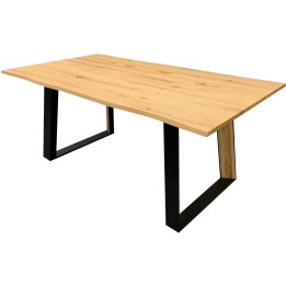 Goa solid oak table with integrated leaf