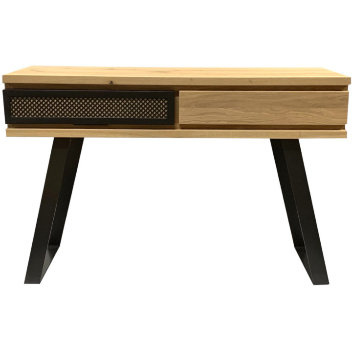 Console 2 cassetti rovere e metallo