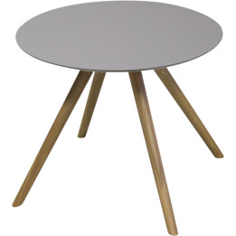 Tavolino basso gambe in rovere e piano fenix