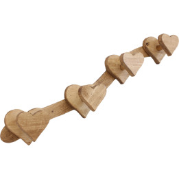 Diagonal coat rack 4 heart heads