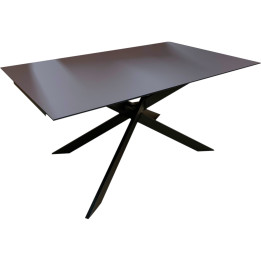 Crossed-leg metal table with Fenix Maxxi top