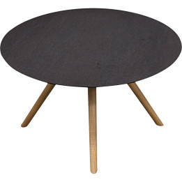 Tavolino piedi rovere e piano in resina hpl
