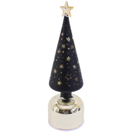 Black illuminated mini Christmas tree
