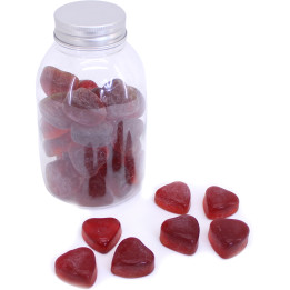 Mini cuori in vetro rosso