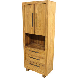 Recycled solid teak column 2 doors 3 drawers Foresta