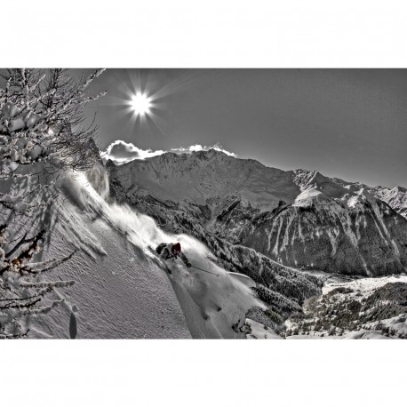 Soleil noir et blanc en photo plexiglass