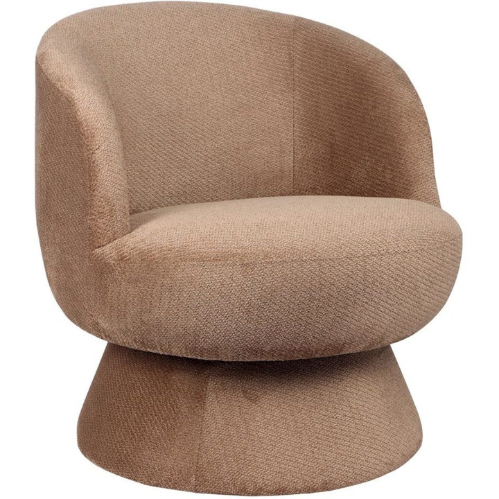 Swivel armchair with mushroom base