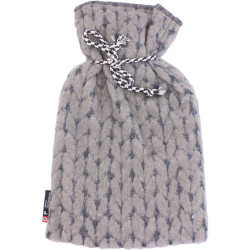 Small motif hot water bottle - Taupe