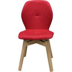 Mood Chair with Rounded Back and Seat - Hip hop red | Hêtre p 17 nature