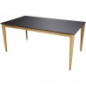 Table opera noyer et plateau fenix + allonge 50 cm