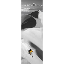 Trace jaune en photo plexiglass - 40x120