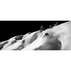 Ski noir et blanc en photo plexiglass - 100x40