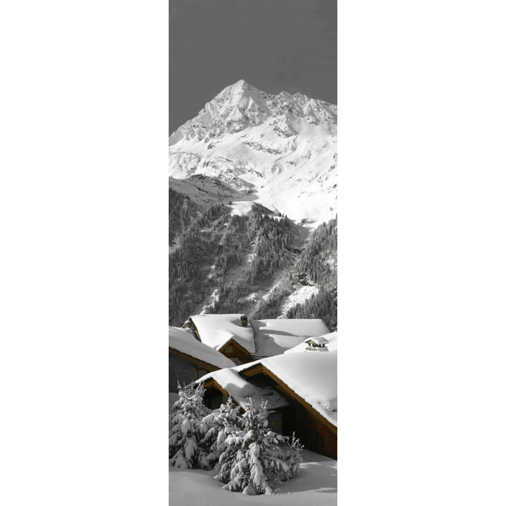 Chalet sotto la neve in foto plexiglass