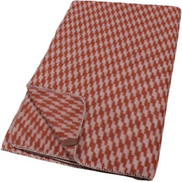 Houndstooth wool blend throw