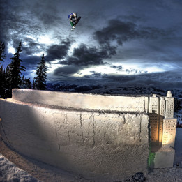 Slopestyle at Dusk in plexiglass photo