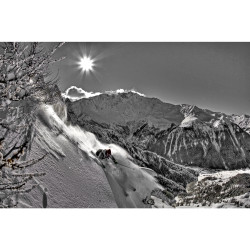Soleil noir et blanc en photo plexiglass - 60x40