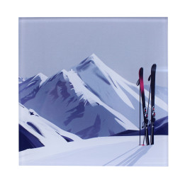 Dessous de plat verre skis