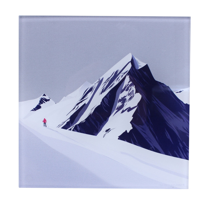 Dessous de plat verre ski de rando