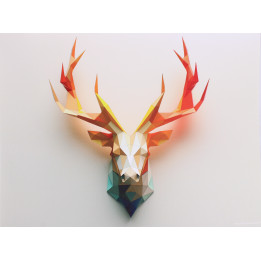 Set de table cerf graphique