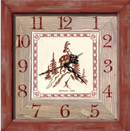 Interrupteur décoré horloge chamois