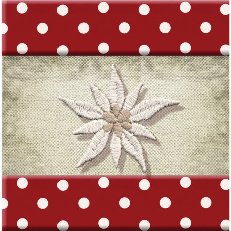 Interrupteur décoré edelweiss poids rouge