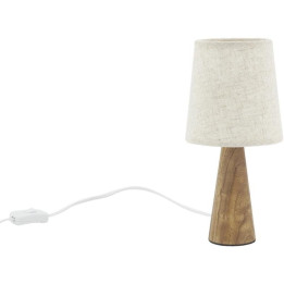 Lampada legno paralume chiné