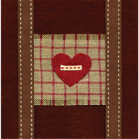 Interrupteur décoré coeur feutrine