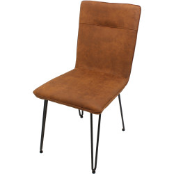 Chaise tissu et pieds métal foresta - Havane