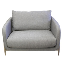 Grand fauteuil pieds bois nature jenny