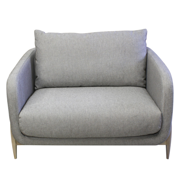 Grand fauteuil pieds bois nature jenny