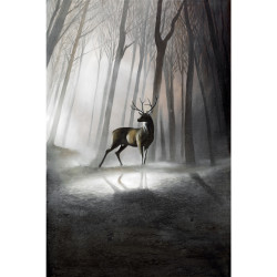 Tableau grand cerf dans la brume - 40x60