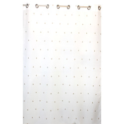 Avet net curtain - Blanc sapin taupe