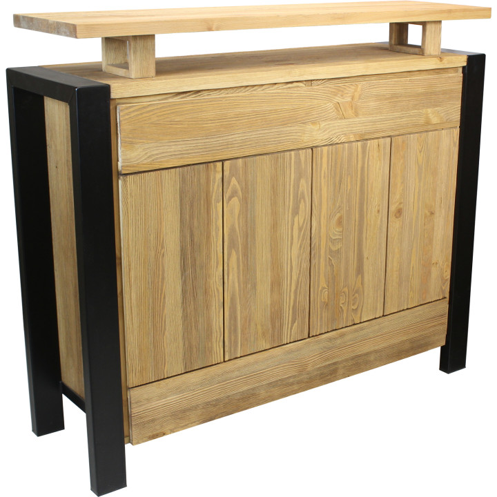 Bar unit 2 drawers lacquered metal