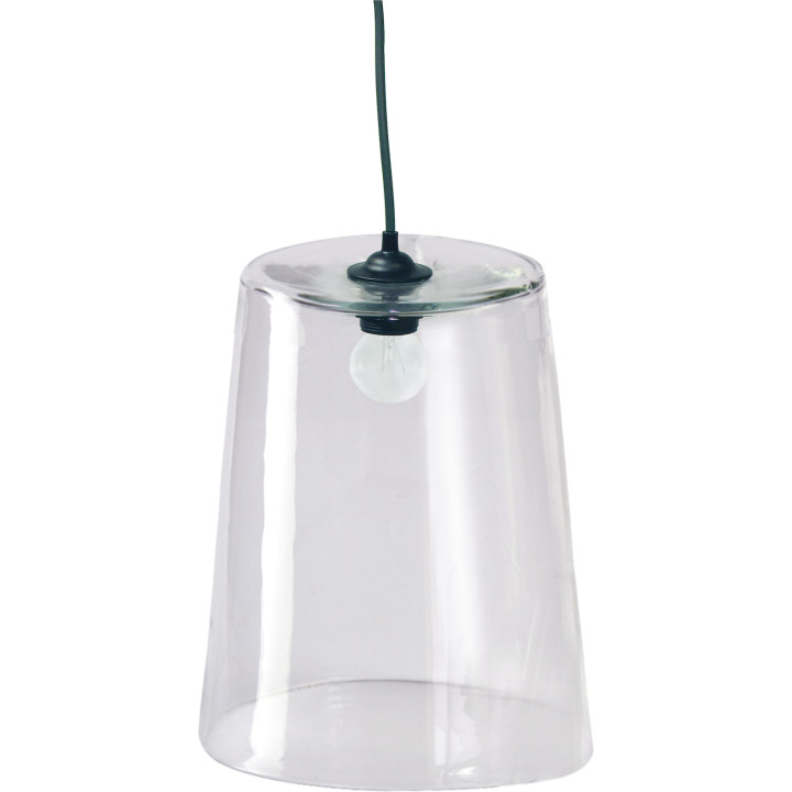 Suspension 1 lampe abat jour verre king size