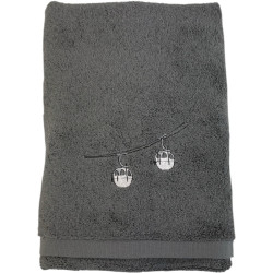 Serviette de toilette Rdv au sommet - Gris